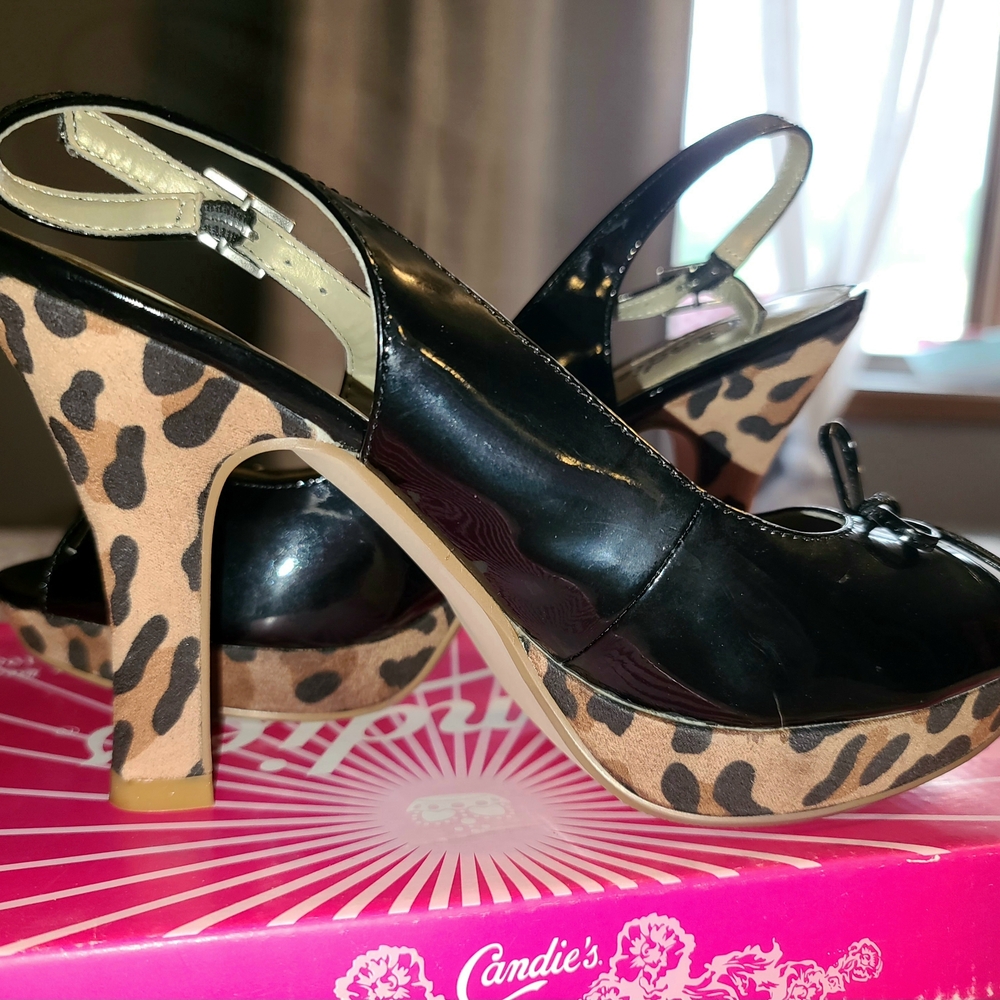 Candie's Animal Print Platform Heels